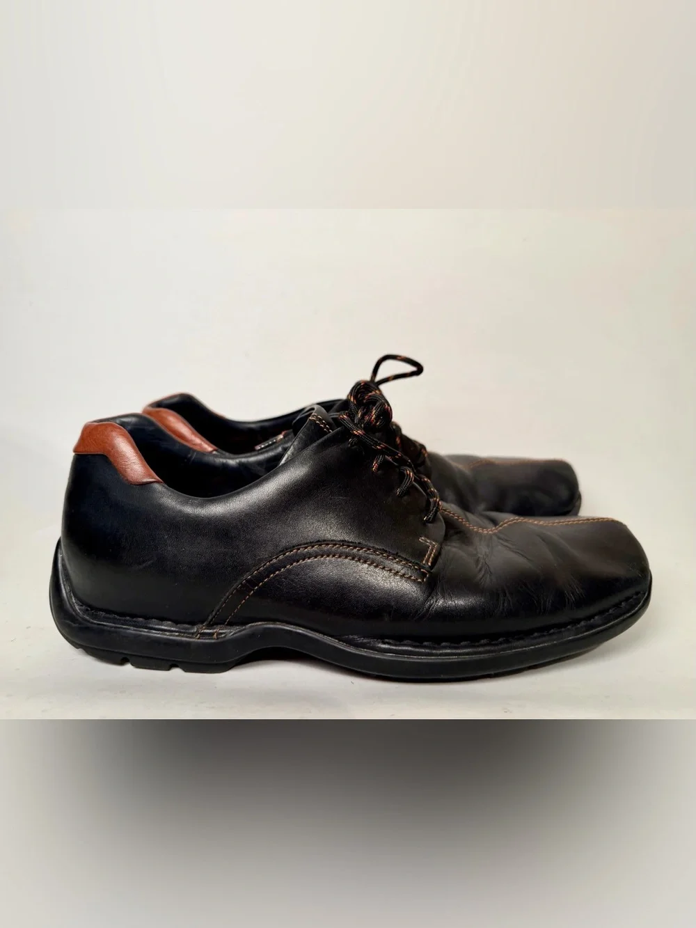 Cole Haan Zeno Leather Oxfords Comfort Shoes Mens 10 Black Casual Preppy